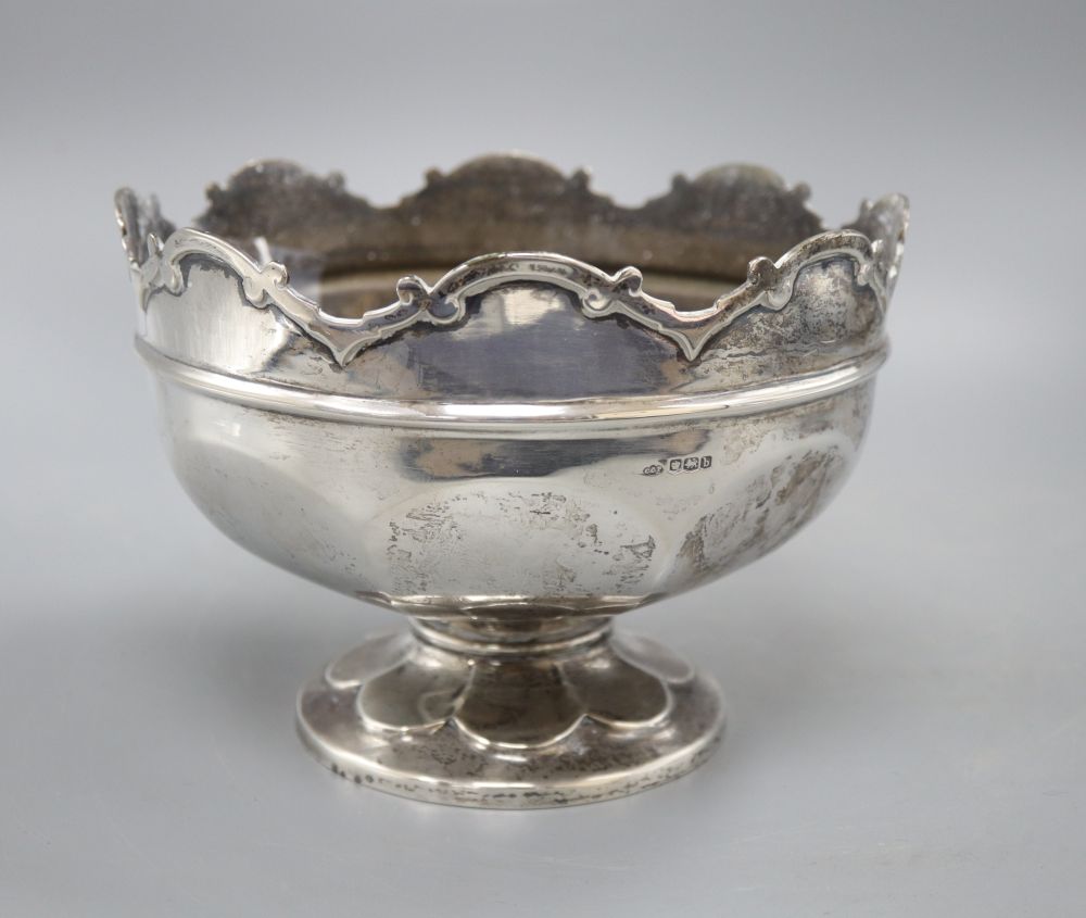 A silver rose bowl, 510 grams gross